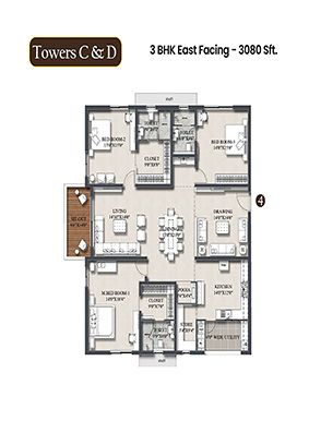 Rajapushpa Infina at Mancherevula - 3 & 4 BHK Apartments