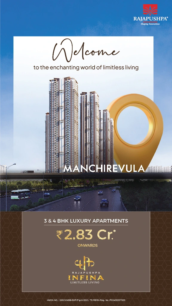 Rajapushpa Infina at Mancherevula - 3 & 4 BHK Apartments